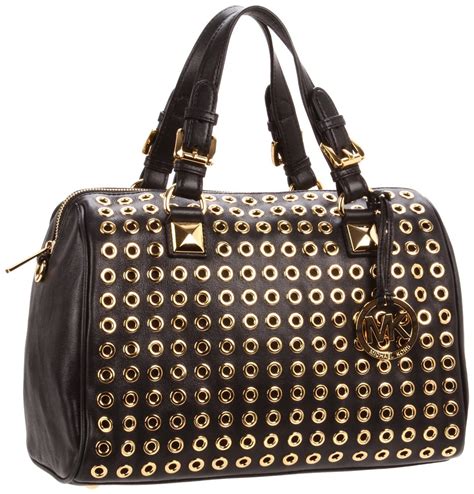 michael michael kors grayson grommet large top zip satchel 